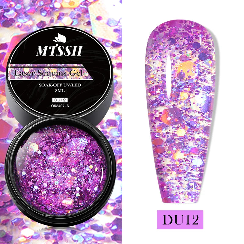 8ml Super Shine Silver Metal Painting Gel Nail Polish High-density Mirror Effect Semi Permanant Nail Art Manicure Varnish