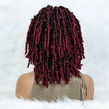16" Short Knotless Butterfly Locs Wig | Synthetic Lace Front