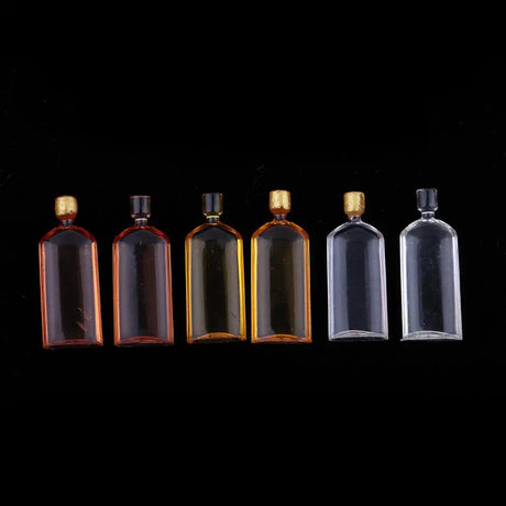 Set of 6 Pieces Miniature Whisky Bottles Model Dollhouse Foods Groceries Kitchen Fairy Garden Decorations - Lootquake