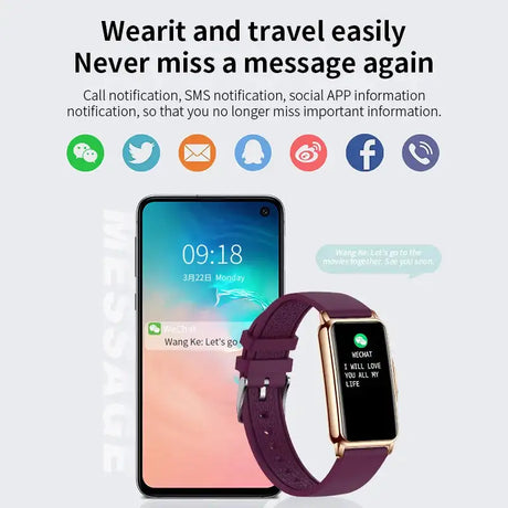LIGE New Fashion Smart Watch Ladies Message Push Blood Pressure DIY Custom Dial Sports Bracelet Waterproof Men Smartwatch Women - Lootquake