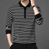 Long Sleeve Baggy Korean Autumn Male Sweatshirts Luxury Winter Harajuku Fashion Pullover Elasticity Elegant New Mens Polo Shirts - Lootquake