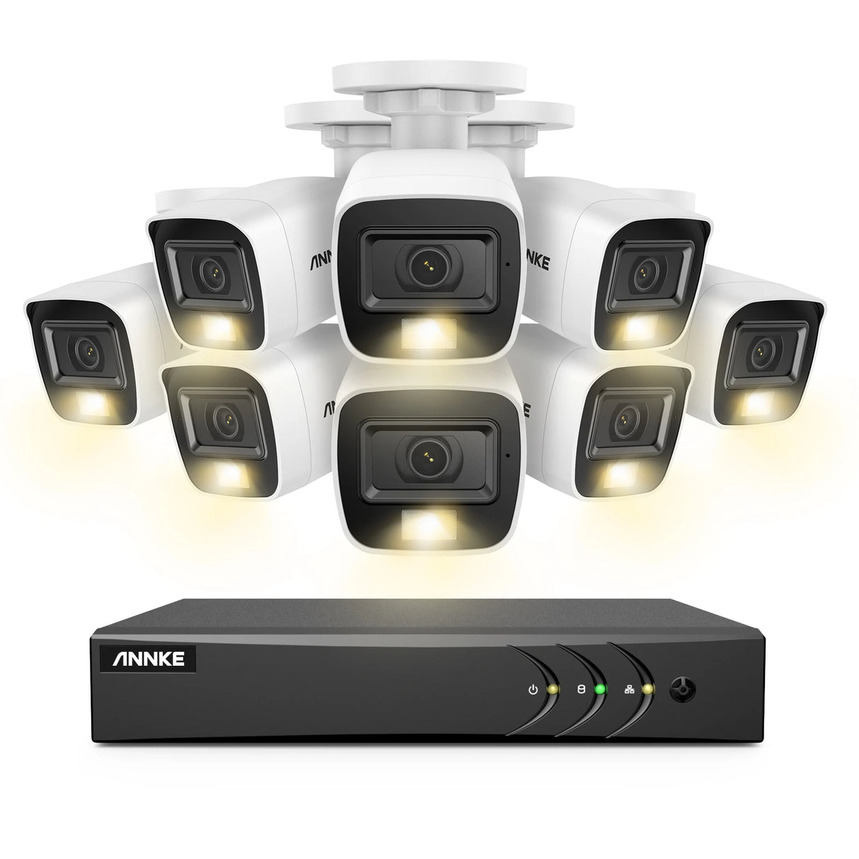 ANNK H.265+ 5MP Lite Ultra HD 8CH DVR Système de sécurité CCTV 8PCS Kit de surveillance vidéo extérieure 5MP EXIR Vision nocturne