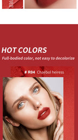 Matte Lipstick, 18-Color, Long-Lasting, Non-Stick Cup, Fade-Resistant, Velvety Texture, Luxurious Hydrating Lip Makeup For All-D