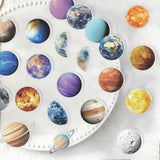 10/50PCS Cartoon Moon Planet Stickers Transparent PET Material Decals Decoration Luggage Laptop Guitar Car Bike Sticker Kids Toy - Lootquake