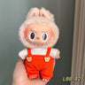 17cm Labubu Doll V1 V2 Hanging Accessories Vinyl Labubu Doll Outfit Changeable Clothes Plush Toy Baby Clothes Perfect Cute Gift