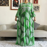 New Style African Dashiki Print Long Sleeve Loose Cotton Elegant Women  Abaya Long Dress Summer Maxi Casual Dresses Vestidos - Lootquake