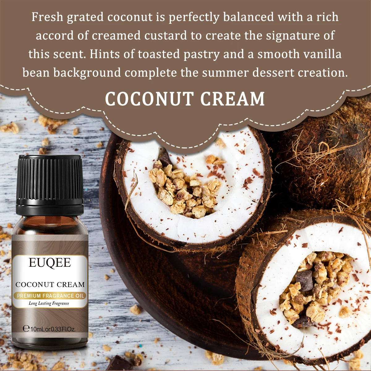 EUQEE 10ml Woody Fruit Fragrance Oil For Humidifier DIY Soap Candle Making Cedarwood Forest Pine Pumpkin Pie Coconut Pineapple