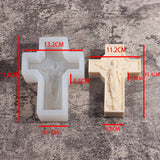 Cross Angel Virgin Mary Jesus Candle Silicone Mold Handmade Greek Mythology Sculpture Plaster Candle Soy Wax Mould Home Decor