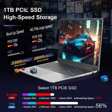 Ninkear A15 Plus Gaming  Laptop AMD Ryzen™ 7 5825U 4.5Ghz 15.6' FHD IPS 32GB DDR4 1TB SSD Backlit Keyboard Fingerprint Unlock - Lootquake