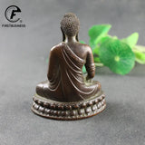 Estatua antigua de Buda Shakyamuni de cobre, hecha a mano en latón, escultura budista, figuritas hindúes de Feng Shui, meditación, decoración del hogar.