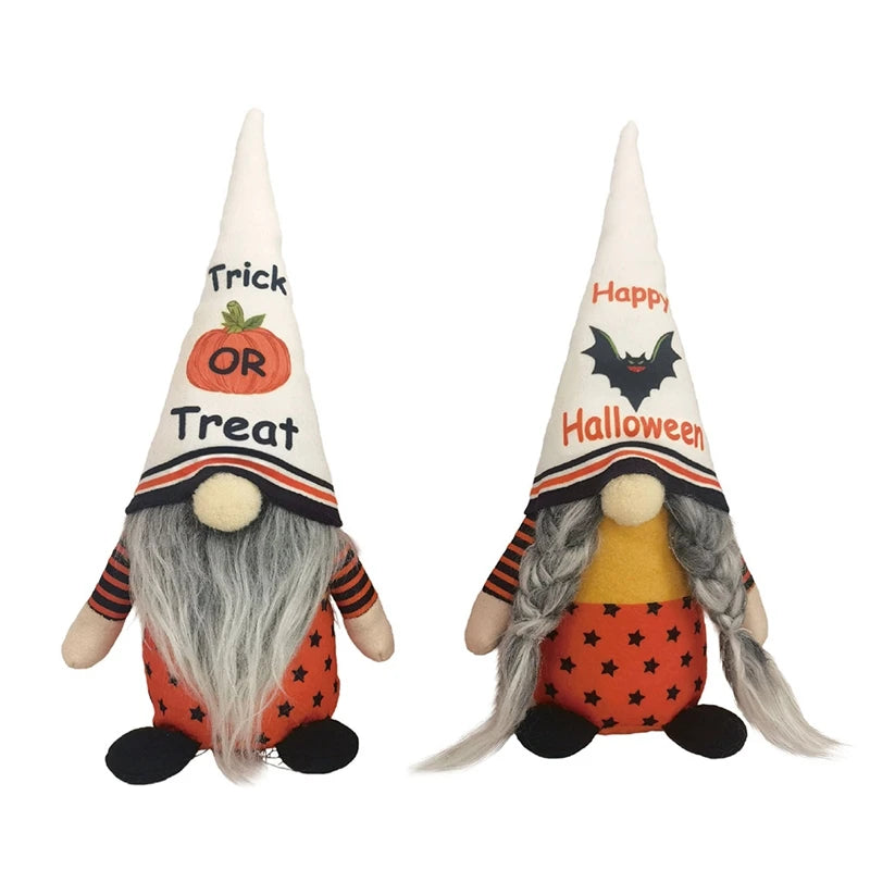 New Halloween Decorations Halloween Gnomes - Handmade Gnomes Plush Decor With Bat Pumpkin, Home Dinning Table Gnome Ornament