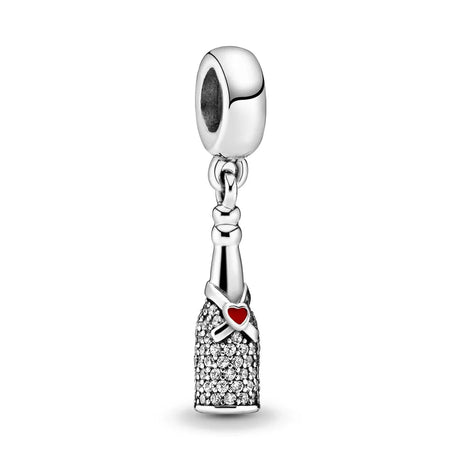 925 Sterling Silver Coffee Red Wine Coffee Glass Maker champagne Charm bead Fit Original Pendant Bracelet DIY Jewelry For Women - Lootquake