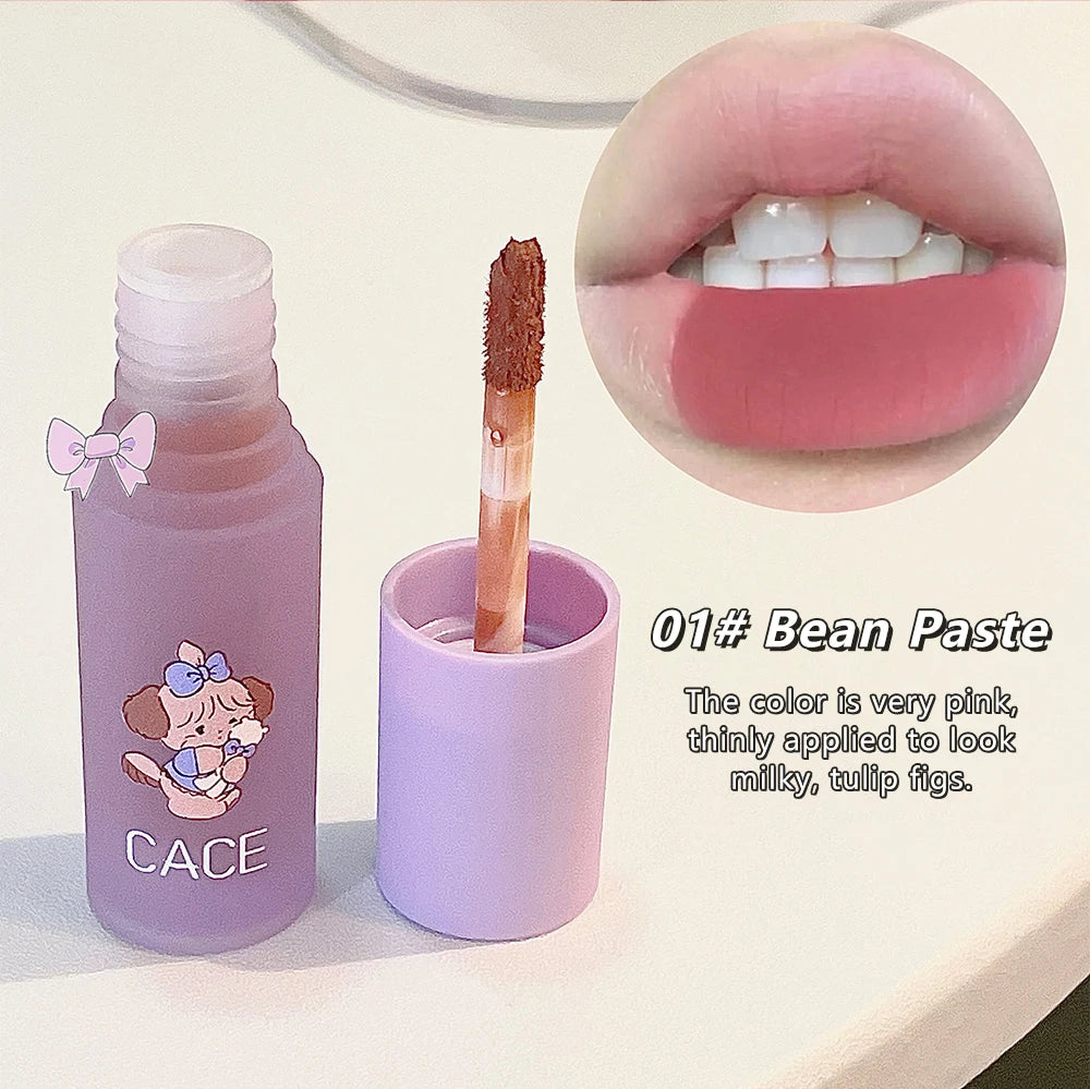 New Lovely Matte Liquid Lipstick Velvet Nude Red Lip Gloss Long Lasting Non-stick Cup Lip Mud Tint Cream Beauty Makeup Cosmetics