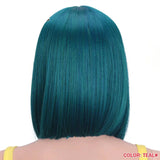 10 Inch Ombre Brown Straight Short Bob Wig | Synthetic Lace Front Wigs for Women (Heat Resistant Fiber, Cosplay & Daily Use)