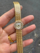 High Quality Brass 18K Gold Plated 2025 Vintage Lucky Small Retro Ladies Watch  Unique Steel Band Quartz High Quality - Lootquake