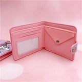 Kawaii Hello Kitty Cinnamoroll My Melody Kuromi Sanrio New Pu Casual Money Bag Coin Purse Card Holder Wallet With Buttons - Lootquake