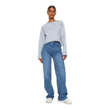 Trendyol TYZA Women's Jeans Casual Beltless Wide Leg Denim Plain Jeans Wide Leg Casual Pants Denim Pants - Lootquake