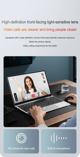 14.1"Ultra Slim Laptop  Intel N3700 16GB RAM 2TB SSD Notebook Gamer 1920*1080 Display Office Study Computer PC Windows 11 Pro - Lootquake