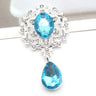 10Pcs 45x25mm Crystal Brooch Wedding Invitation Decoration Accessories