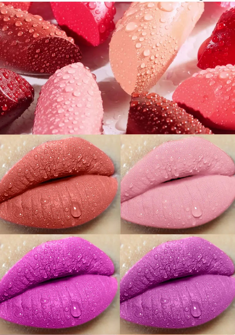 Matte Lipsticks Long Lasting Pink Red Lipstick Waterproof Natural Nude Moisturizing Hydrating High Pigmented Smooth Velvet