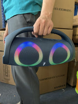 High power bluetooth speaker portable RGB colorful light waterproof wireless subwoofer 360 stereo surround TWS FM boombox