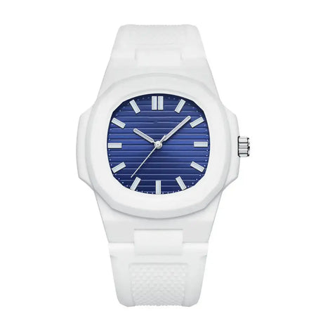 Square Stripe Color Silicone Men Watches Luxury Brand Waterproof Quartz Sport Couple Wristwatch Lover Gifts Rlojes Para Hombre - Lootquake