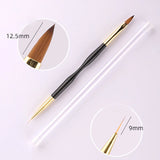 New Dual-ended Nail Brush Acrylic Nail Art Brushes Professional UV Gel Nail Polish Liner Flower Painting Drawing Manicure Tools