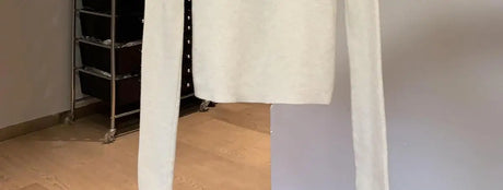 2025 New Long-sleeved Sweaters for Women Slim-fitting Square-neck Bottoming Shirts for Autumn Winter High-end Low-neck Tops - Lootquake