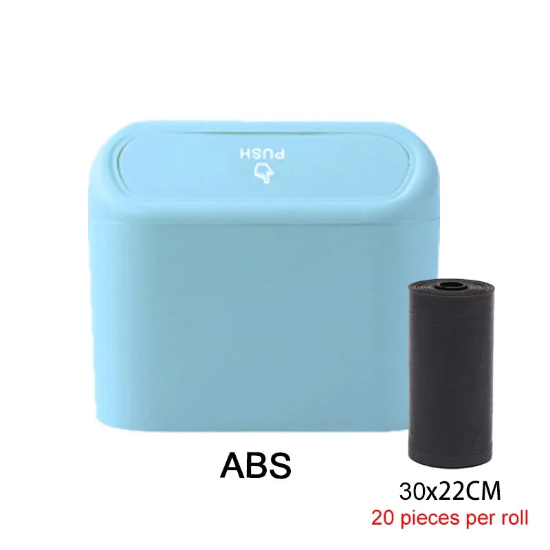Car Trash Can Bin with Lid Car Garbage Can Leakproof Mini Car Interior Storage Case Trash for Car Office Home Car Acessories