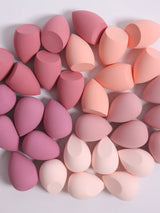 30 Beauty Eggs (Esponjas de Maquillaje) Esponja de Belleza Mixta para Base de Maquillaje, Líquida, en Crema y en Polvo Sin Impurezas, Multicolor C