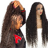 Bohemian Box Braids Full Lace Wig - Blonde Goddess Locs Curly Braided Wig for Black Women