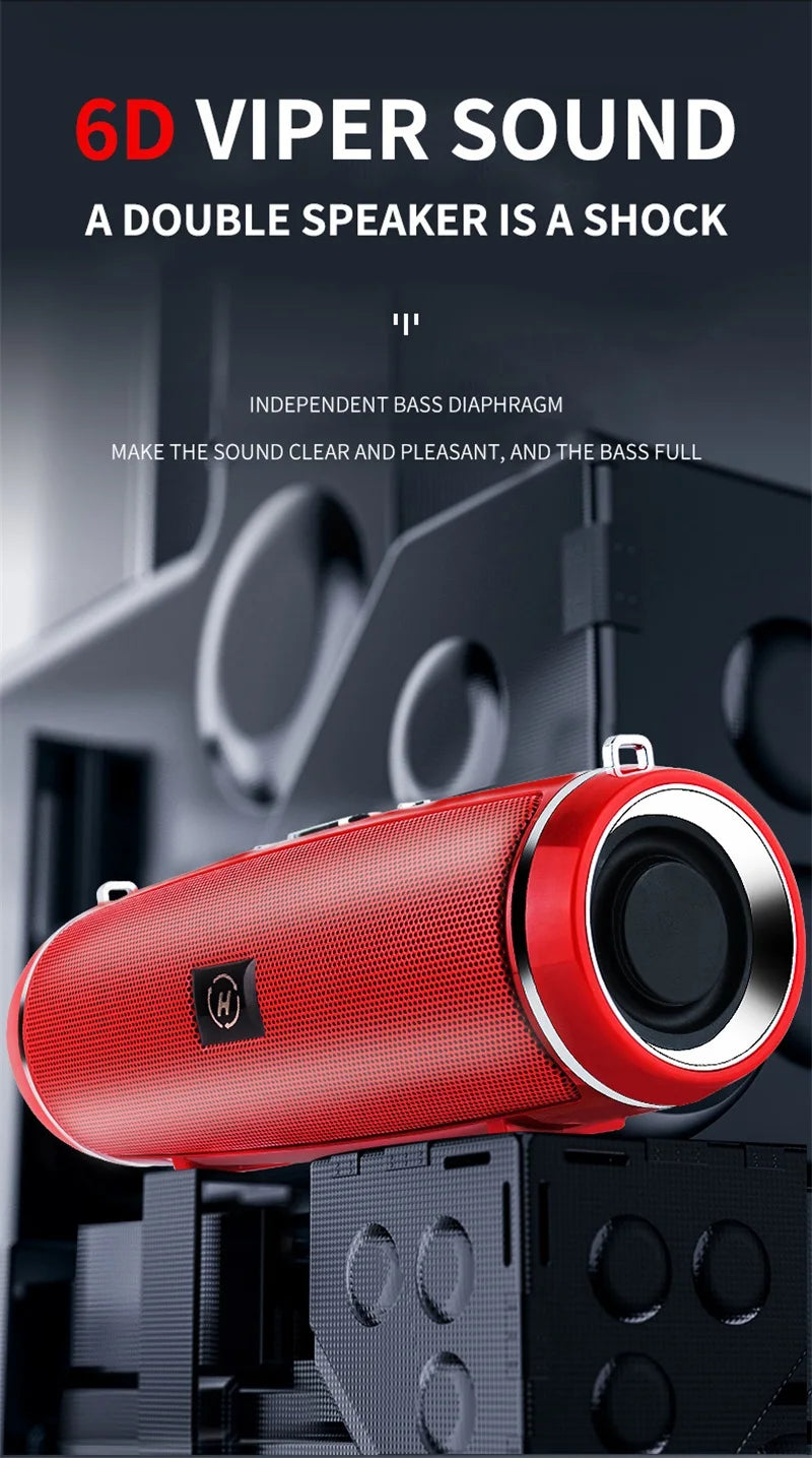 Altavoz Bluetooth Xiaomi de alta calidad, portátil, de alta potencia, con graves profundos, inalámbrico, para exteriores, sonido envolvente 3D, 200 W, TWS/FM