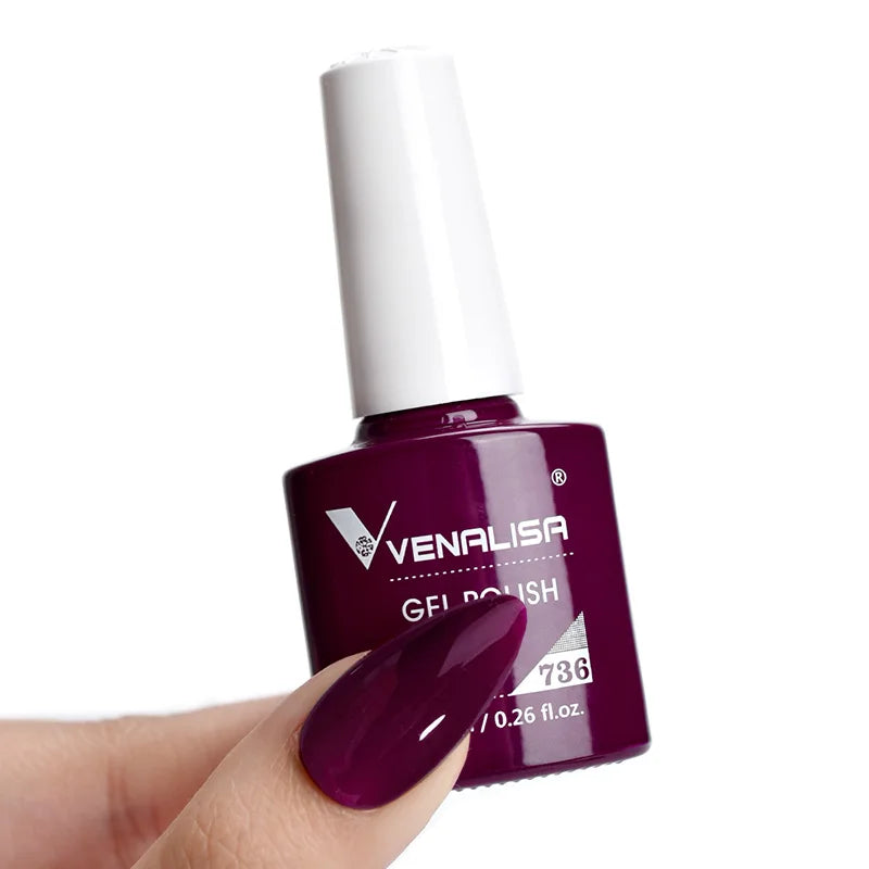 Venalisa Nail Gel Polish 7.5ml #758 Funny Bunny Milky White VIP3 Collection Long Wear Diamond Top Coat Soak Off UV LED Gel Nail