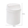 Mini Desktop Bin Small Trash Can Tube with Cover Bedroom Trash Can Garbage Can Clean Workspace Storage Box Home Desk