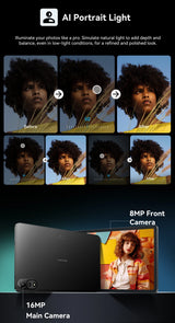 Tablettes Blackview MEGA 2 12 pouces 2K écran Widevine L1 24 Go (8 + 16) Android 15 256 Go 9000 mAh AI caméra principale Pad PC