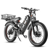 Bicicleta eléctrica Romeo Pro 2 2024, motor dual de 3000 W, batería de 52 V y 60 Ah, neumáticos anchos de 26" x 4.0", para montaña, nieve y todoterreno.