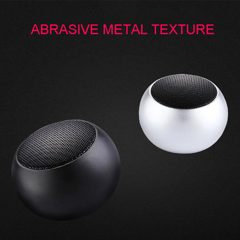 Altavoz inalámbrico Bluetooth 5.3 portátil TWS pequeño de acero metalizado con subwoofer pesado para exteriores, mini altavoz estéreo Bluetooth