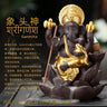Sandstone Crafts Sculpture, Sitting Meditation, Buddha Statue, Elephant Ganesha Sculpture, Incense Burner, Feng Shui Decoration,