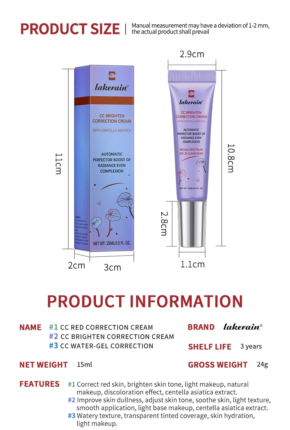 ErborianCC Cream   Centella Change Magic Foundation Covering Base Makeup Foundation Full Coverage Moisture Cream Makeup Base