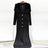 HIGH QUALITY Newest Fashion 2025 Designer Maxi Dresses Women's Long Sleeve Stunning Flowers Appliques Beaded Long Dress - Lootquake