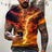 Men's T Shirt 3d Lightning Print Mens Short-Sleeved Tops Summer Street Fashion T-Shirt for Men Casual Tees Oversized Clothing XL - Lootquake