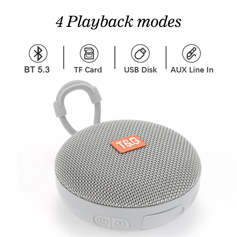Altavoz Bluetooth TG352 portátil e inalámbrico, minicaja de música para exteriores, ideal para camping, senderismo, smartphone, PC, coche y tableta.