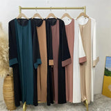 Vestido de fiesta musulmán Eid para mujer, Abaya de Ramadán, vestido largo falso de dos piezas, marroquí, Dubái, Turquía, bata Jalabiya 2024