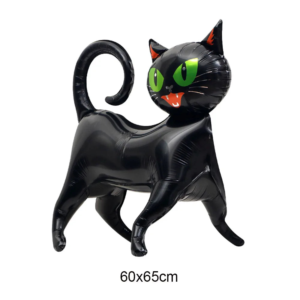 Halloween Theme Standing Balloon Pumpkin Haunted House Spider Cat Foil Balloon Happy Halloween Decor Supplies Kids Gifts