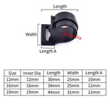 I.D 8/12/16/19mm Black Plastic Pipe Connector DIY Shelf Water Tube Joint Tent Fixed Connector Tee Four Way Elbow Straight Joint - Lootquake