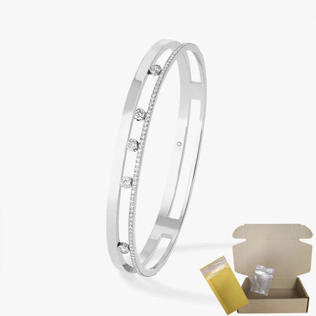 S925 sterling silver women's bracelet, classic MOVE/TWIN series, French diamond bracelet, holiday gift, high-quality jewelry - Lootquake