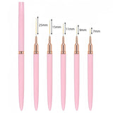 7/9/11/15/25MM Nail Liner Brush Set UV Gel Nail Brushes Kits 5pcs French Stripe Line Painting Drawing Flower Pen Manicure Tools