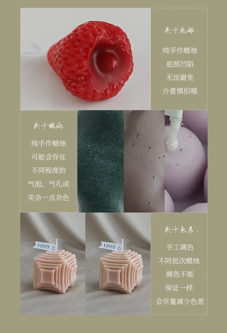 Bougie parfumée décorative au citron, cadeau d'anniversaire parfumé DIY, bougie imitation fruit