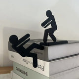 Line of Salvation Standing Figurines 3D Printed Black Standing People Statue Anime Art and Craft Modern Sculpture Character