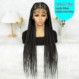 36" Criss Cross Braided Wig | Full Lace | Baby Hair | Large Cap | Synthetic Braids